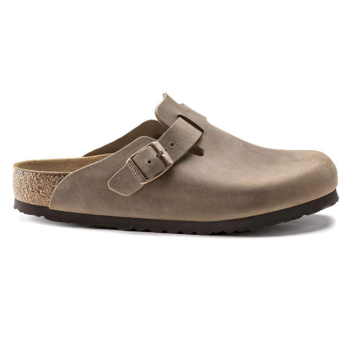 Sabot ciabatta Boston Birkenstock beige pelle ingrassata - 960813
