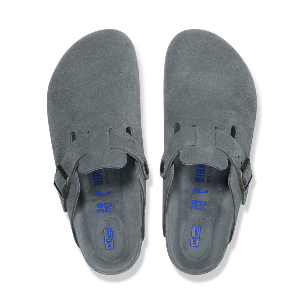 Boston Birkenstock in pelle scamosciata grigio scuro - BASALT GRAY 1030874