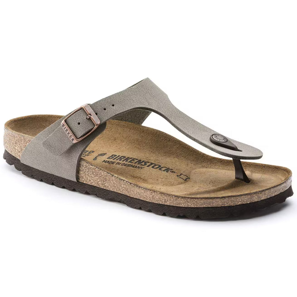 Ciabatte Gizeh Birkenstock grigia in birkoflor - STONE 043391