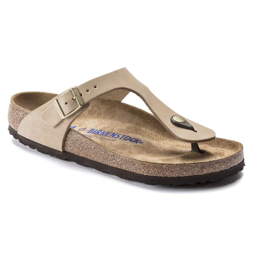 Ciabatte Gizeh Birkenstock beige in nabuk - SANDCASTLE 1018999