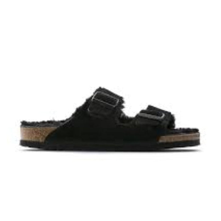 Ciabatte lana Arizona Birkenstock nera - Shearling 0752663