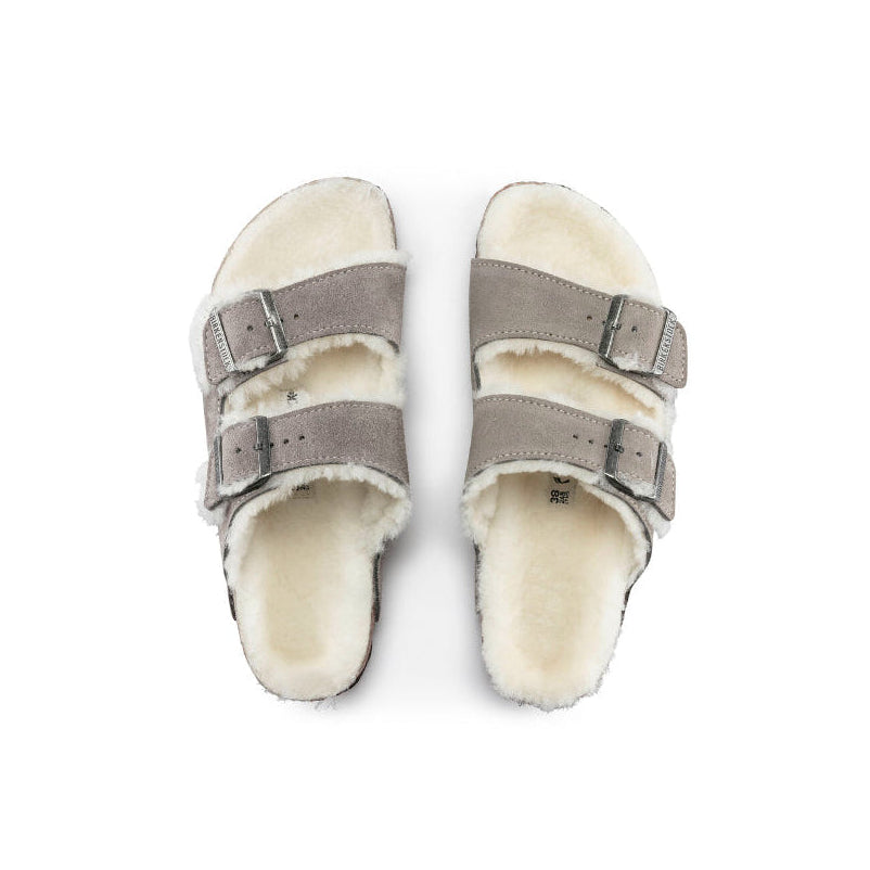 Ciabatte lana Arizona Birkenstock grigia/stone coin - Shearling 1017403