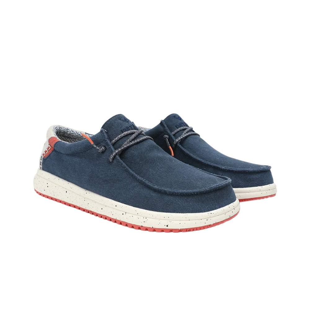 Sneakers Pitas uomo in tela blu comoda e leggera - NIAS MARINO