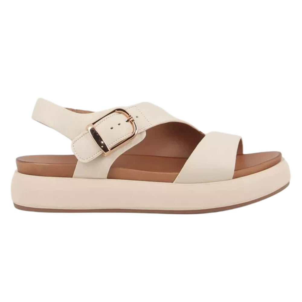 Sandali Inuovo donna crema in pelle morbidi e alla moda - A96064 CREMA