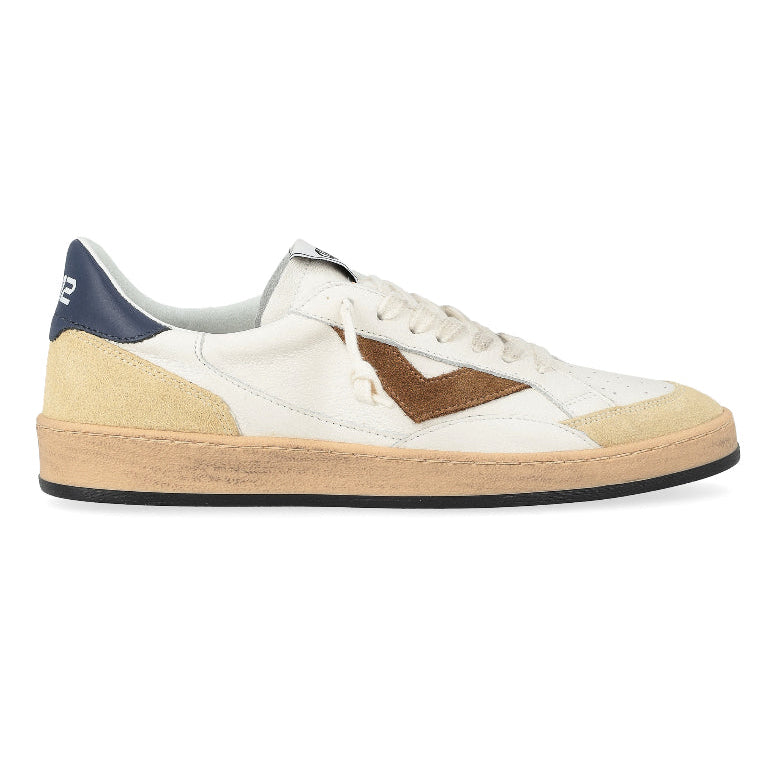 Sneakers uomo bianco/marrone/blu - moda PLAY NEW U37 4B12