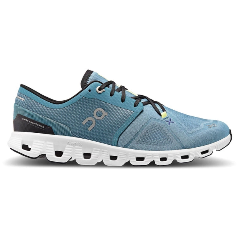 Scarpe da corsa On uomo azzurra leggere e ammortizzate - PEWTER WHITE 6098255