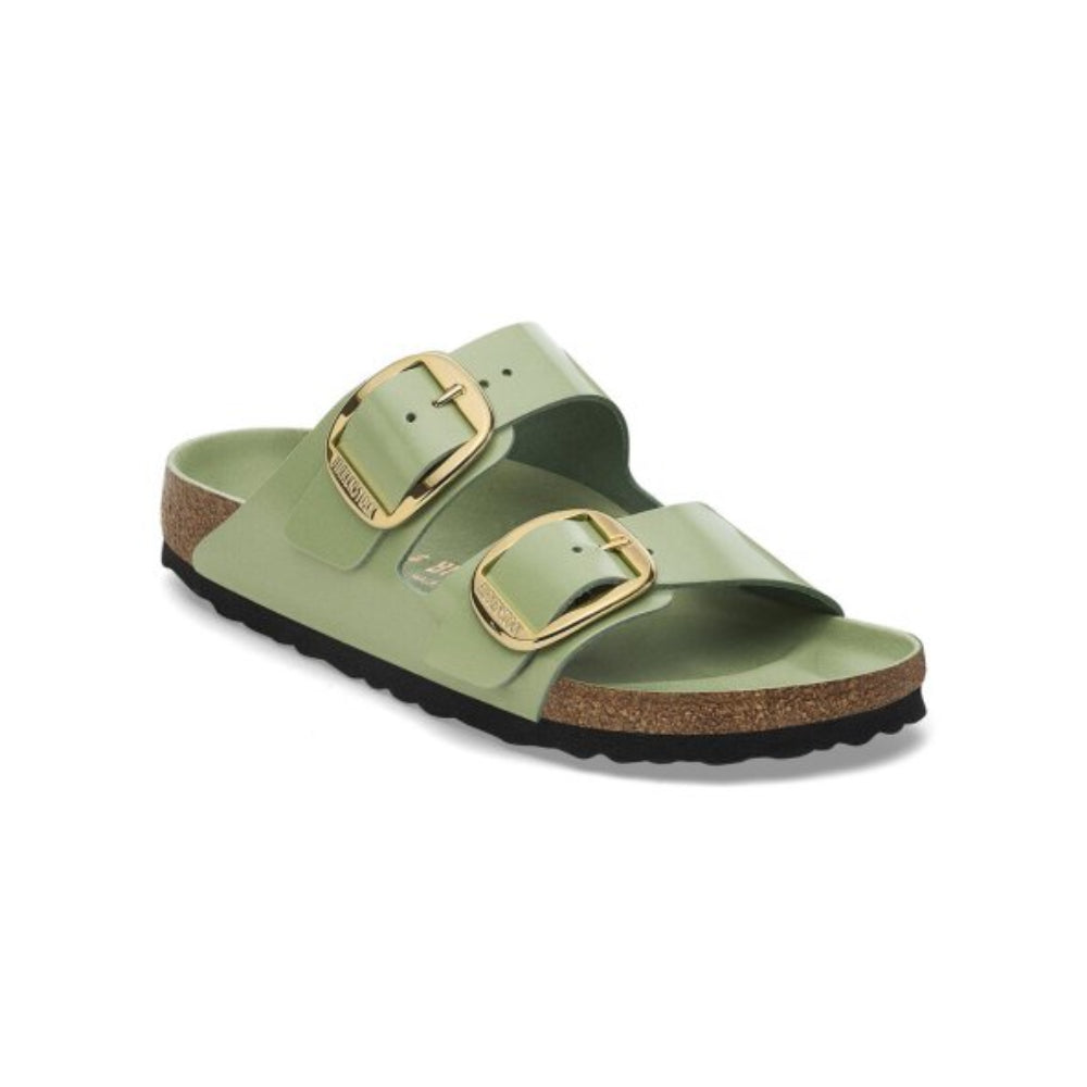 Ciabatte Arizona big buckle Birkenstock high shine verde/green tea - 1028613