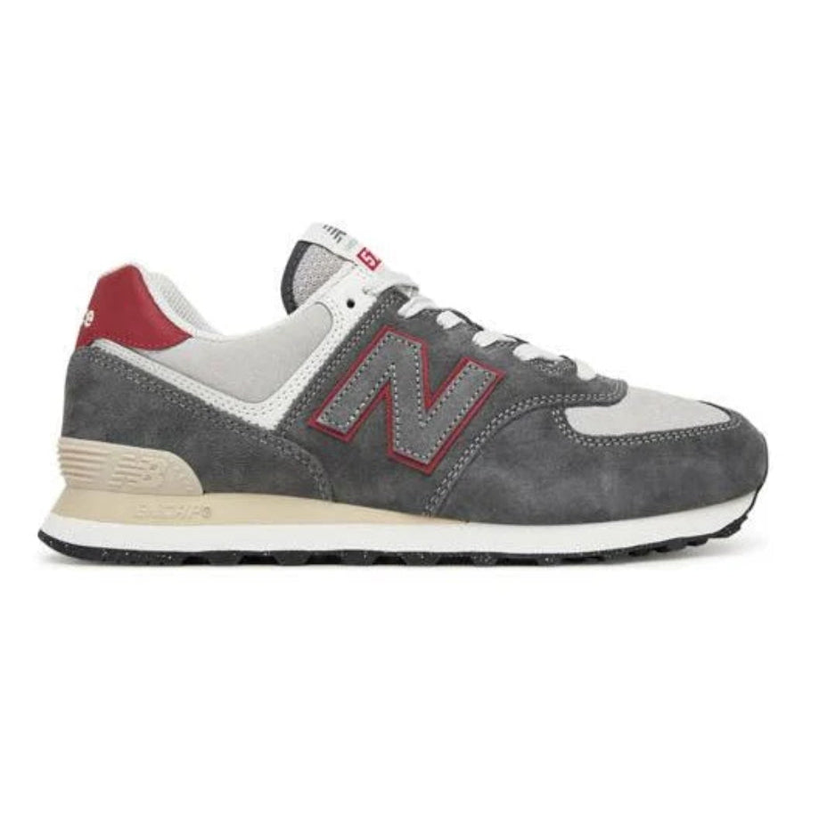 Sneakers uomo New Balance 574 grigio/rosso casual - U574QGY ROCK