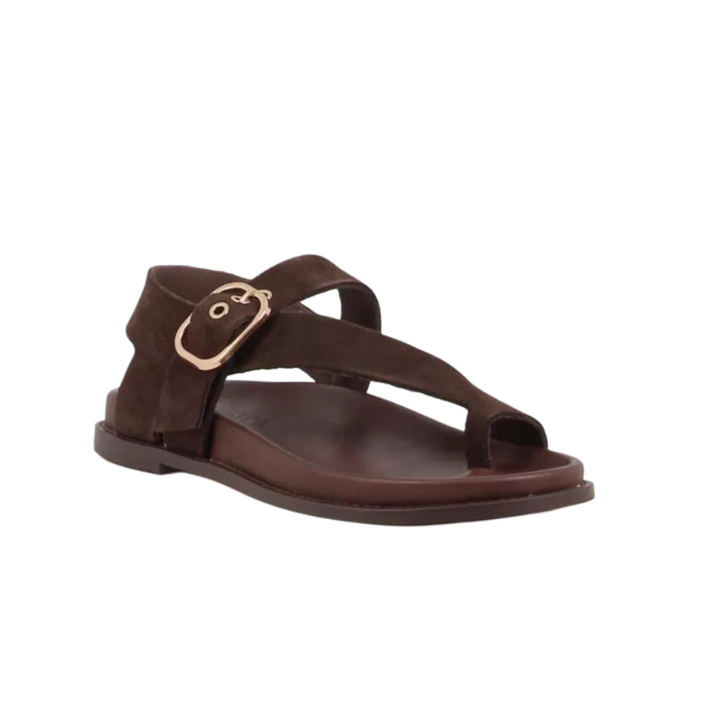 Sandali Inuovo donna marrone scamosciato morbidi e alla moda - D51014 MOGANO