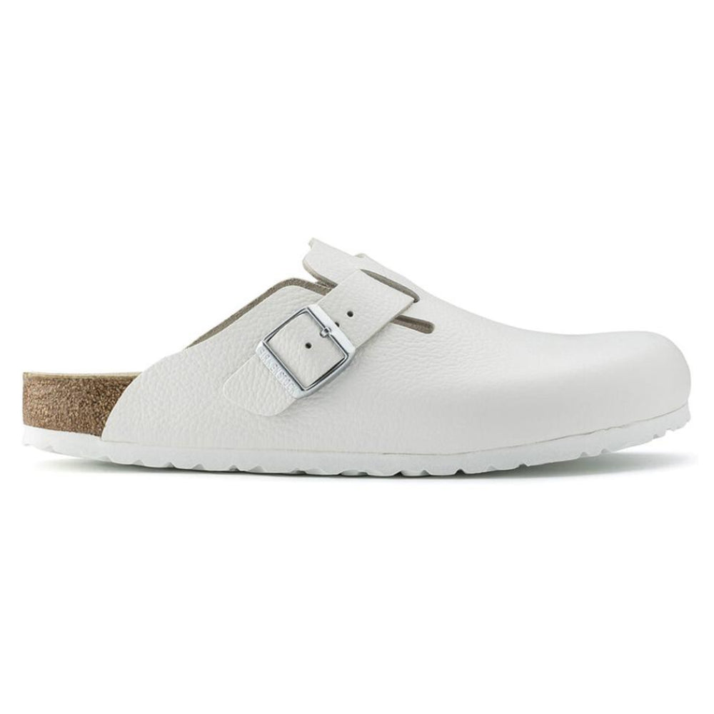 Sabot Boston Birkenstock  in pelle bianca - 060133 WHITE