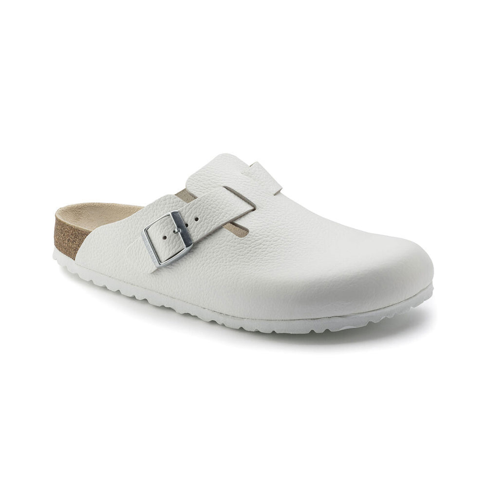 Sabot Boston Birkenstock  in pelle bianca - 060133 WHITE
