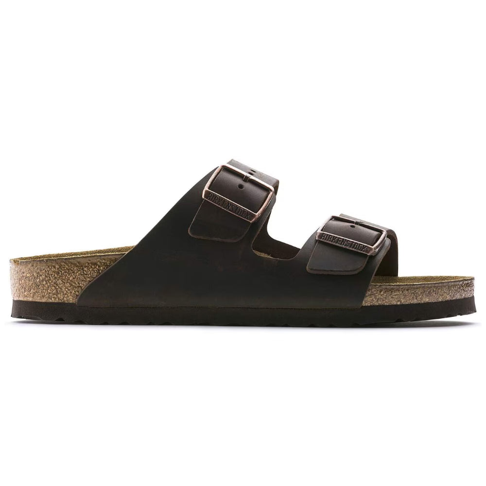 Ciabatte Arizona Birkenstock marrone scuro in nabuk ingrassato - 052533 HABANA