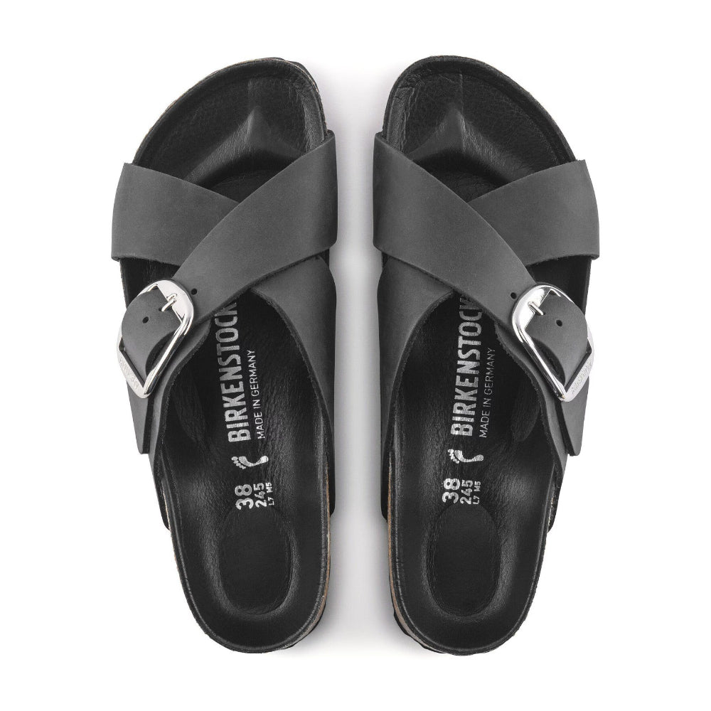Ciabatte Siena big buckle Birkenstock nera - 1020156