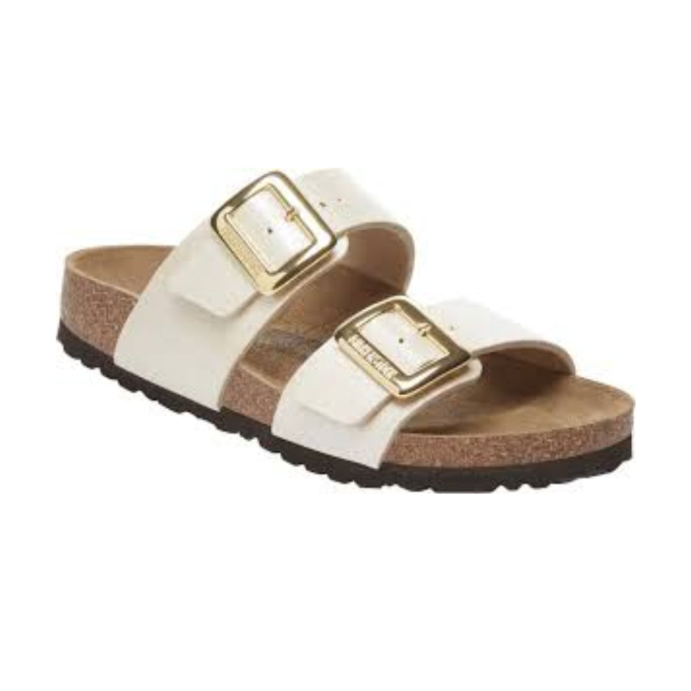 Ciabatte Sydney big buckle Birkenstock  graceful pearl - 1029492 GRACEFUL PEARL WHITE