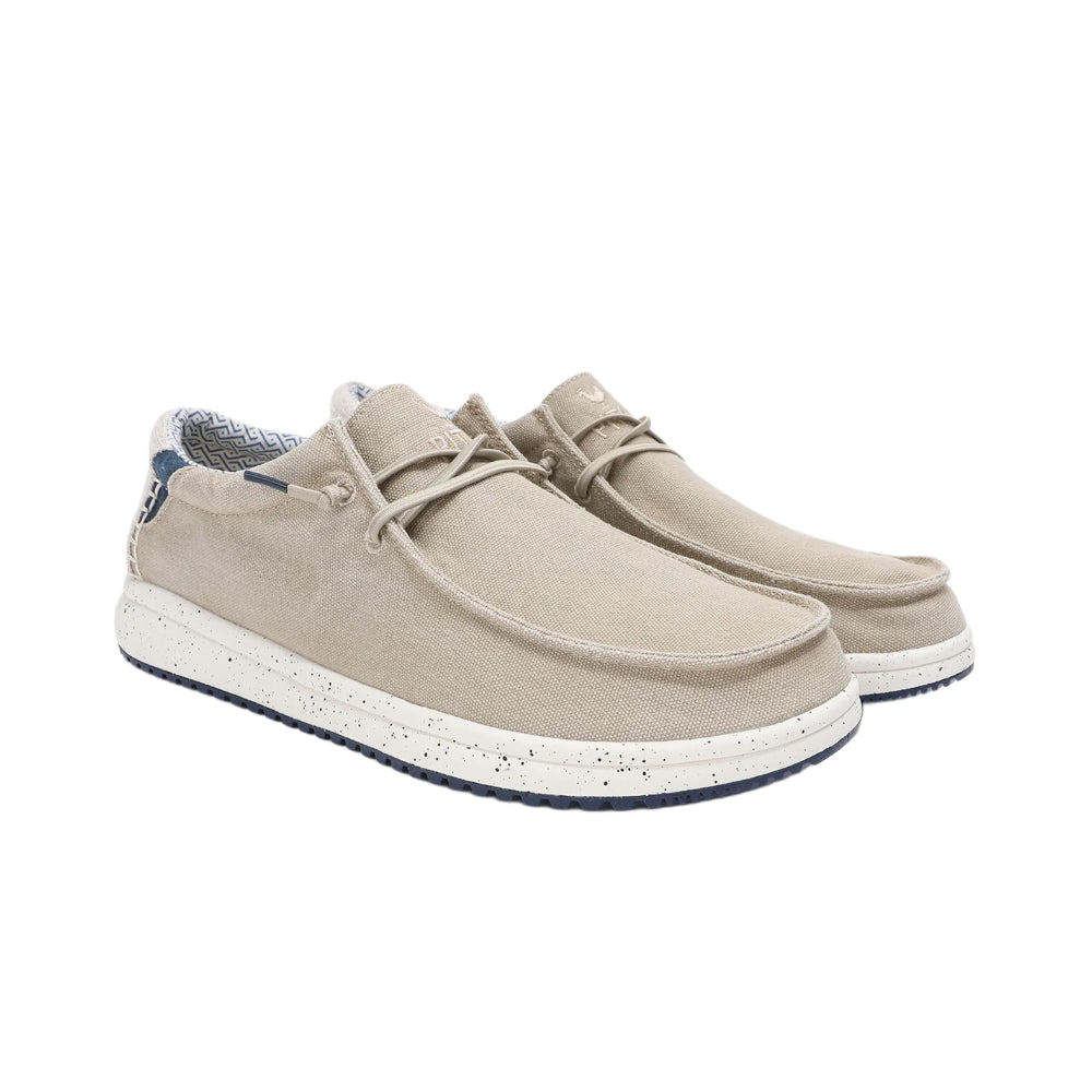 Sneakers Pitas uomo in tela beige comoda e leggera - NIAS BEIGE