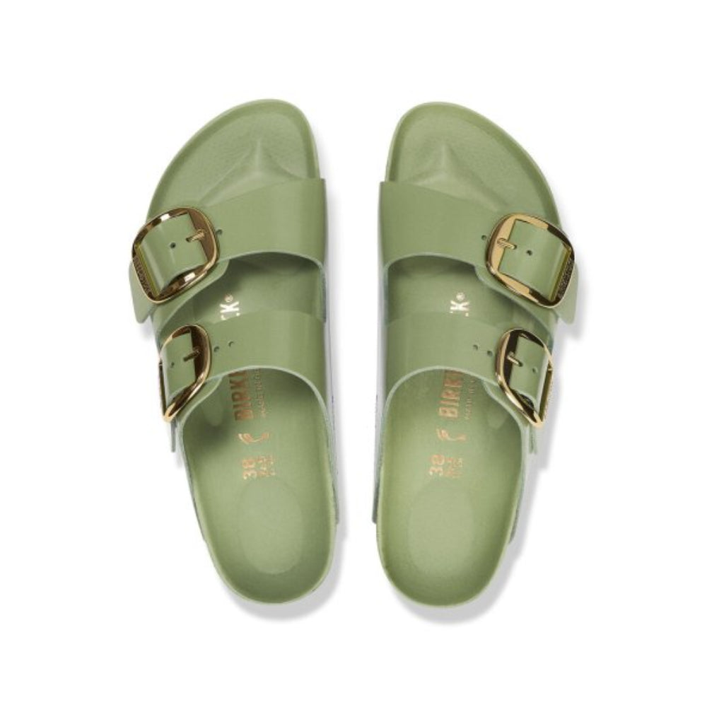 Ciabatte Arizona big buckle Birkenstock high shine verde/green tea - 1028613