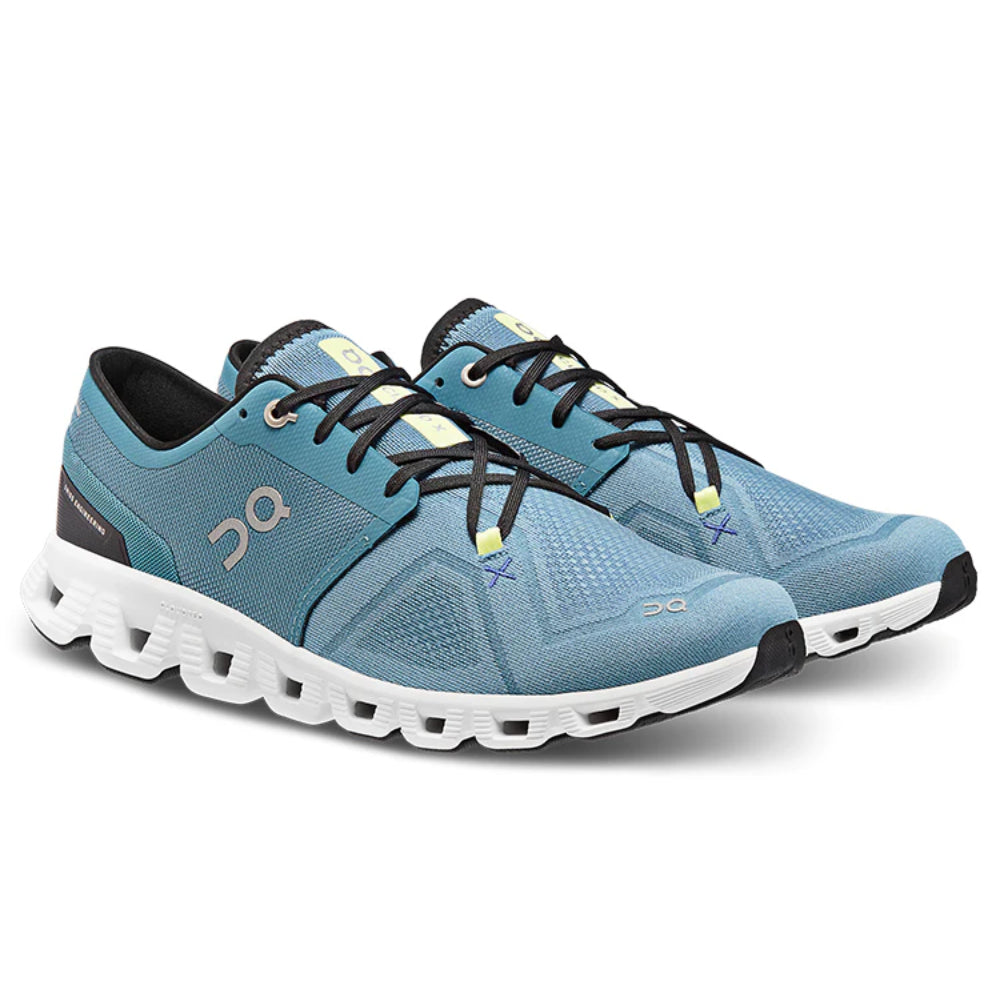 Scarpe da corsa On uomo azzurra leggere e ammortizzate - PEWTER WHITE 6098255