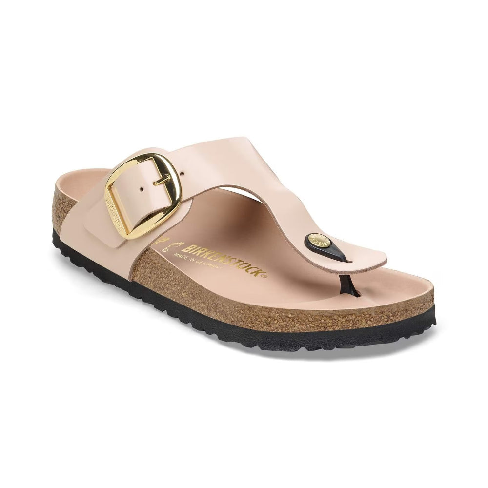 Ciabatte Gizeh big buckle Birkenstock High shine new beige/rosa - 1026550