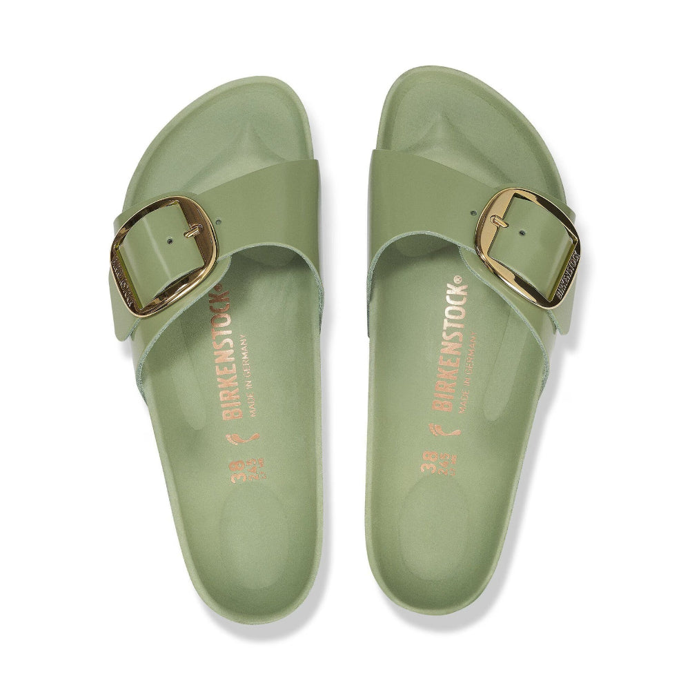 Ciabatte Madrid big buckle Birkenstock High shine verde/green tea - 1028738