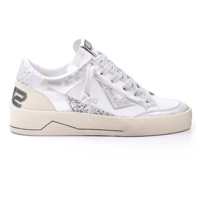 Sneakers donna bianca/argento moda - KYLE D858