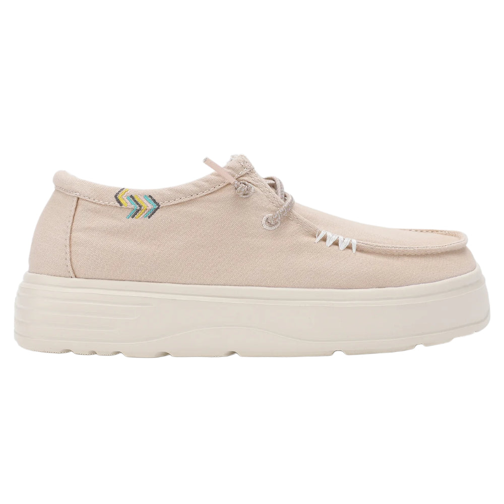 Sneakers Pitas donna in tela beige comoda e leggera - NATAL BEIGE