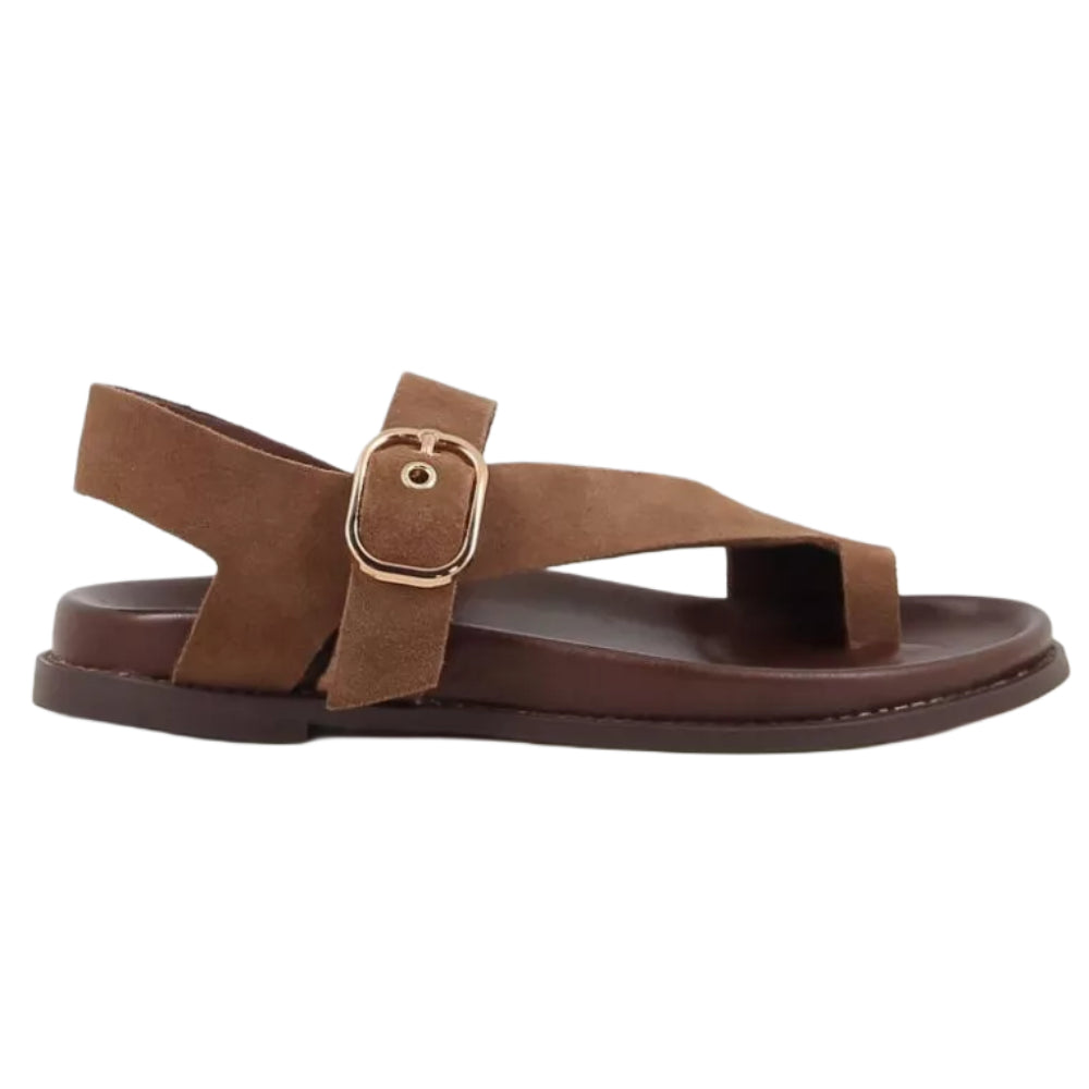 Sandali Inuovo donna marrone scamosciato morbidi e alla moda - D51014 SIGARO