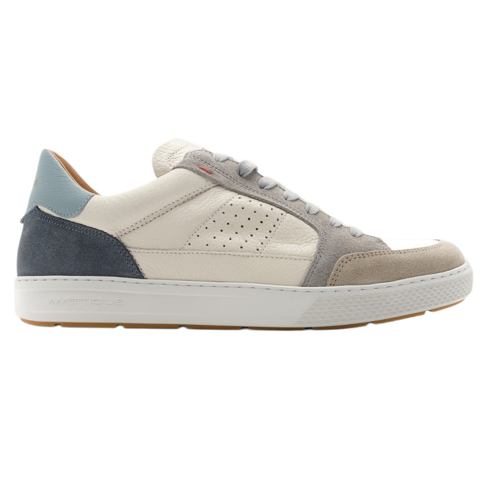Sneakers uomo Ambitious bianca e azzurra casual e comoda - 14169-11286AM OFFWHITE BLUE