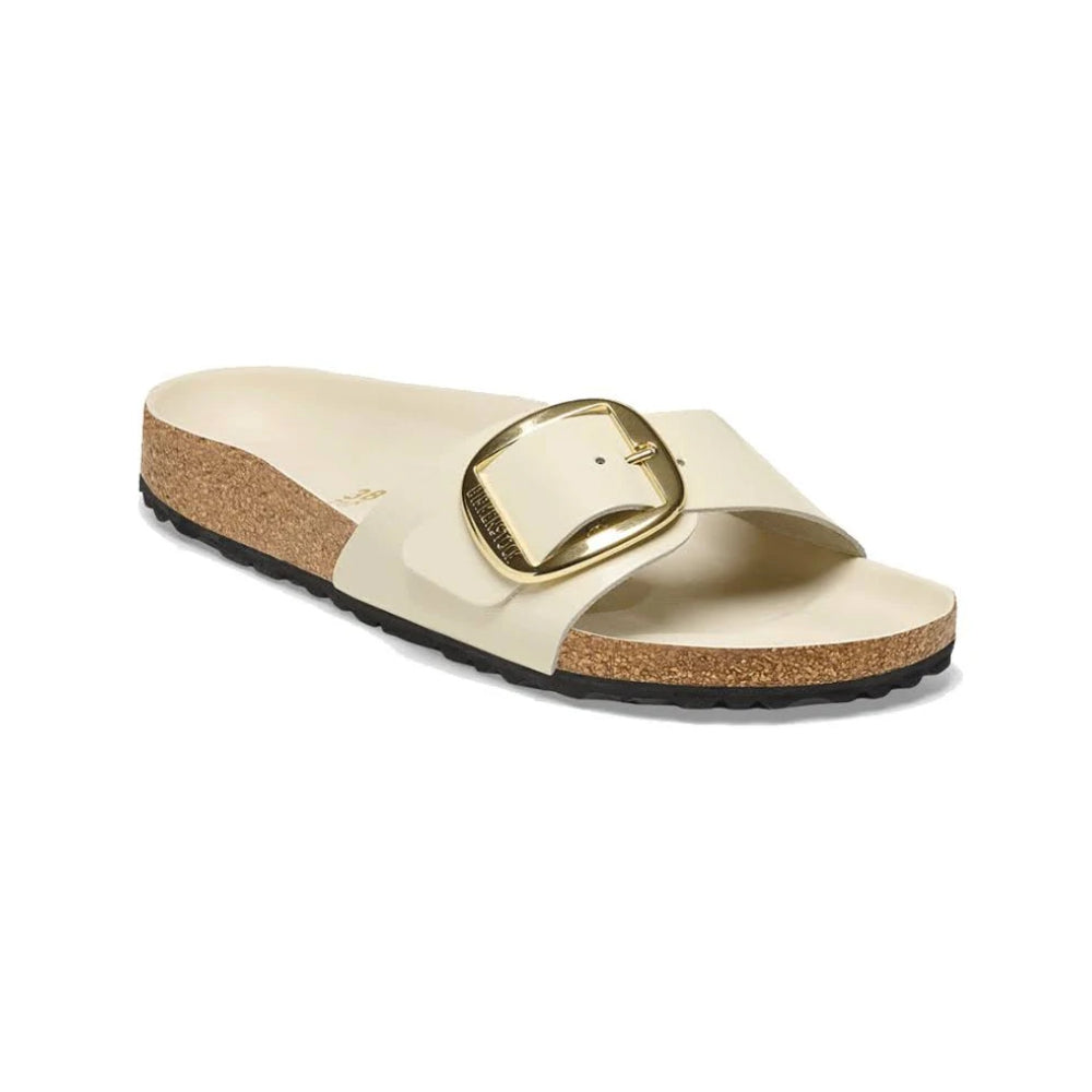 Ciabatte Madrid big buckle Birkenstock High shine ecru - 1025298