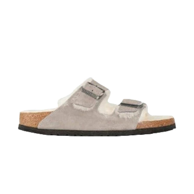 Ciabatte lana Arizona Birkenstock grigia/stone coin - Shearling 1017403