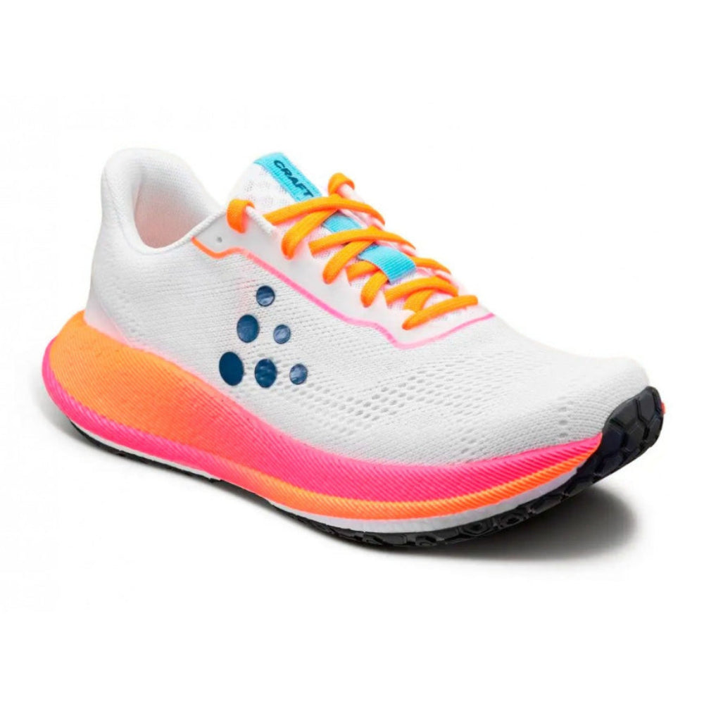 Sneakers donna Craft bianca/arancio corsa leggera e ammortizzata - PACER 2 W FLOU