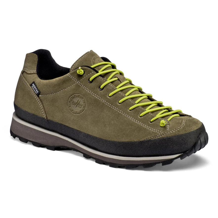 Scarpe trekking unisex Lomer verde/beige impermeabile e vibram - BIONATURALE LOW MTX