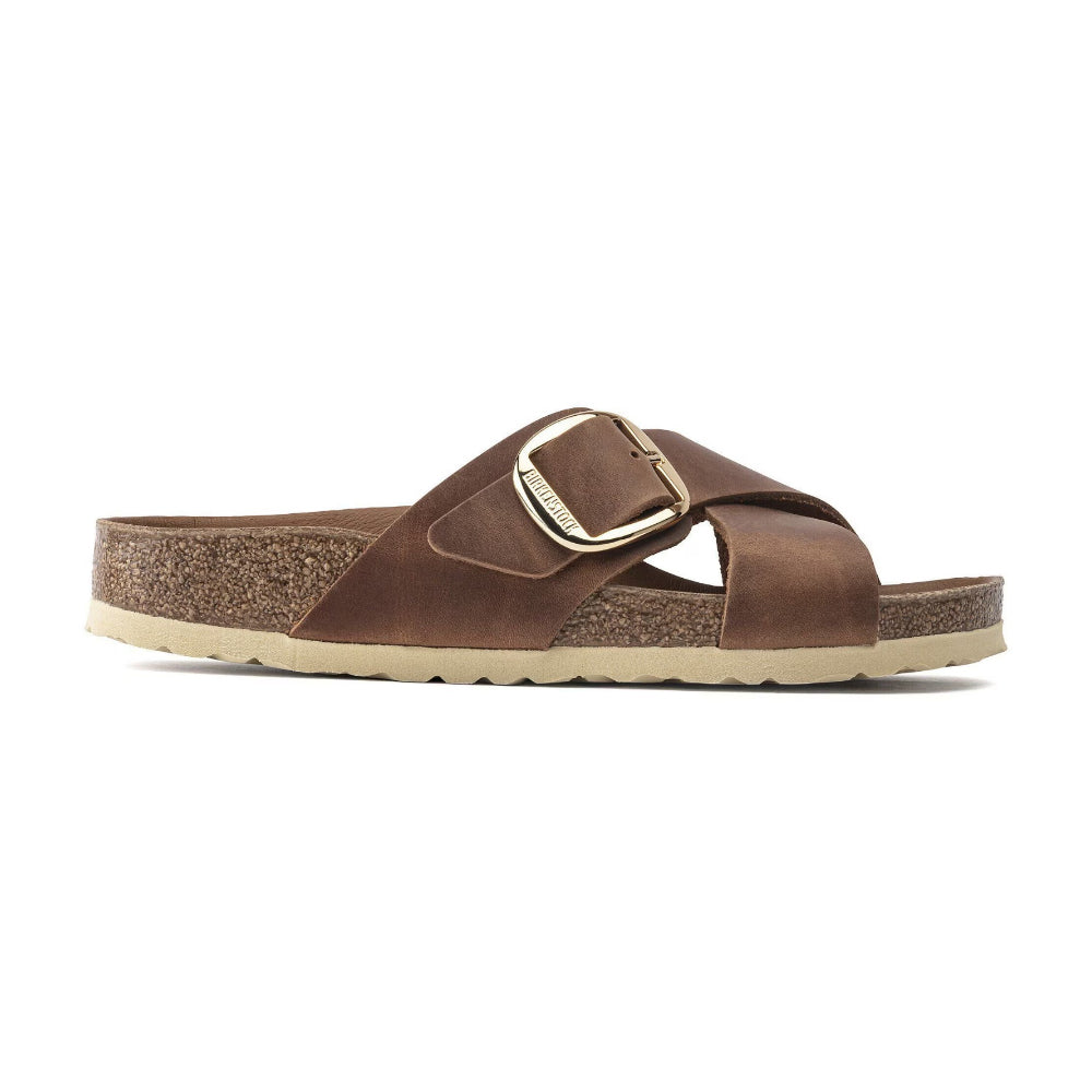 Ciabatte Siena big buckle Birkenstock cognac - 1020165