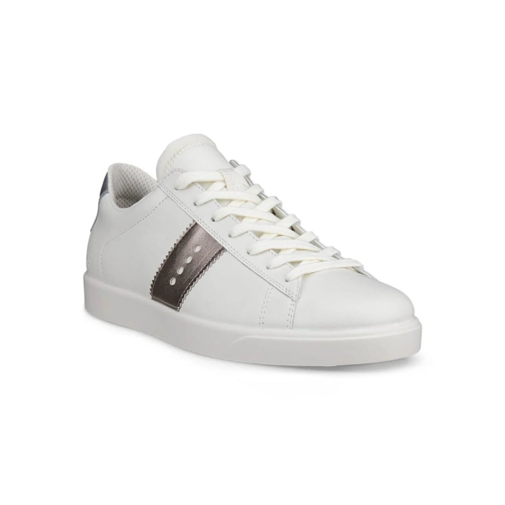 Sneakers Ecco in pelle bianche morbide e comode - WHITE/PURE CASHMERE 212803-61674