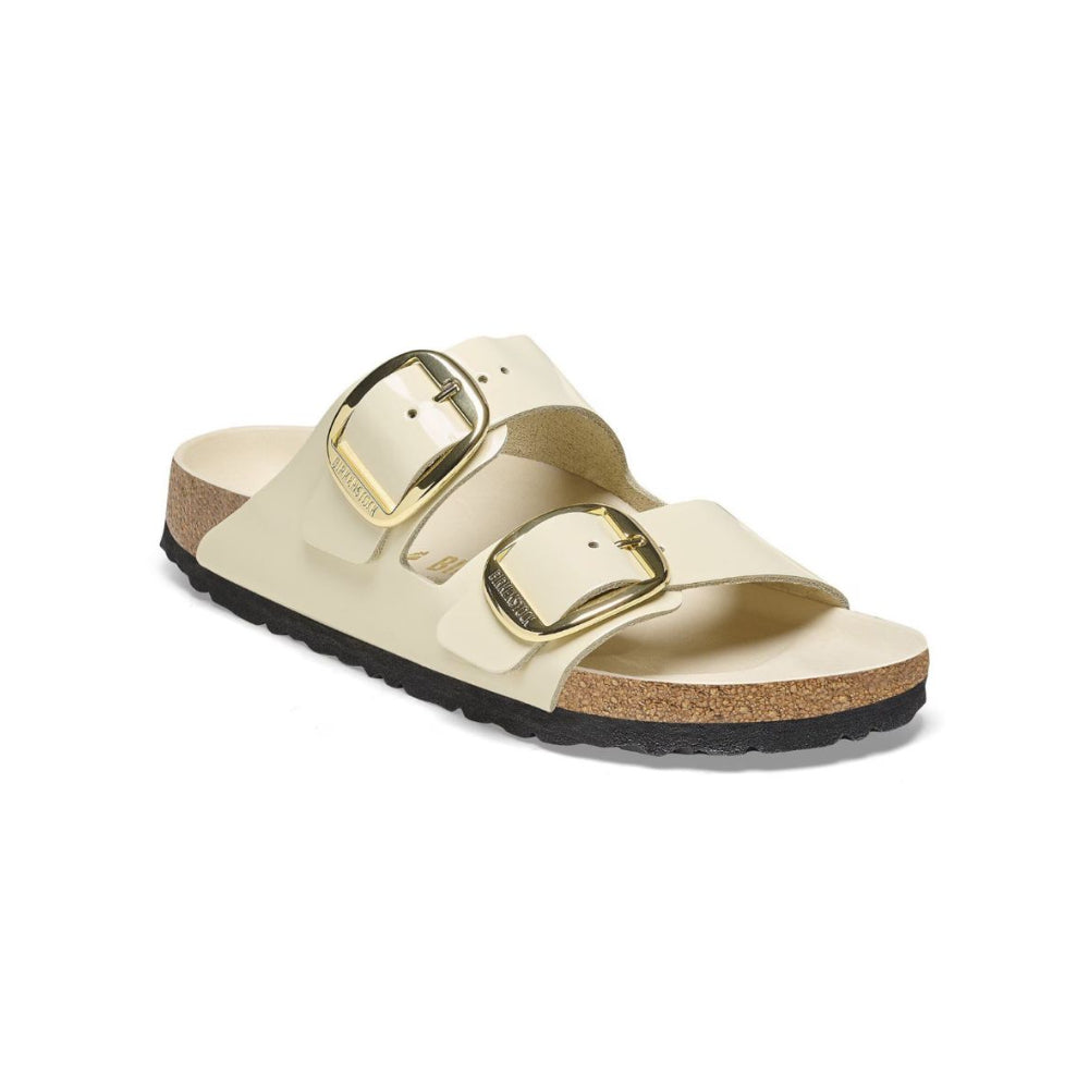 Ciabatte Arizona big buckle Birkenstock high shine ecru - 1026128