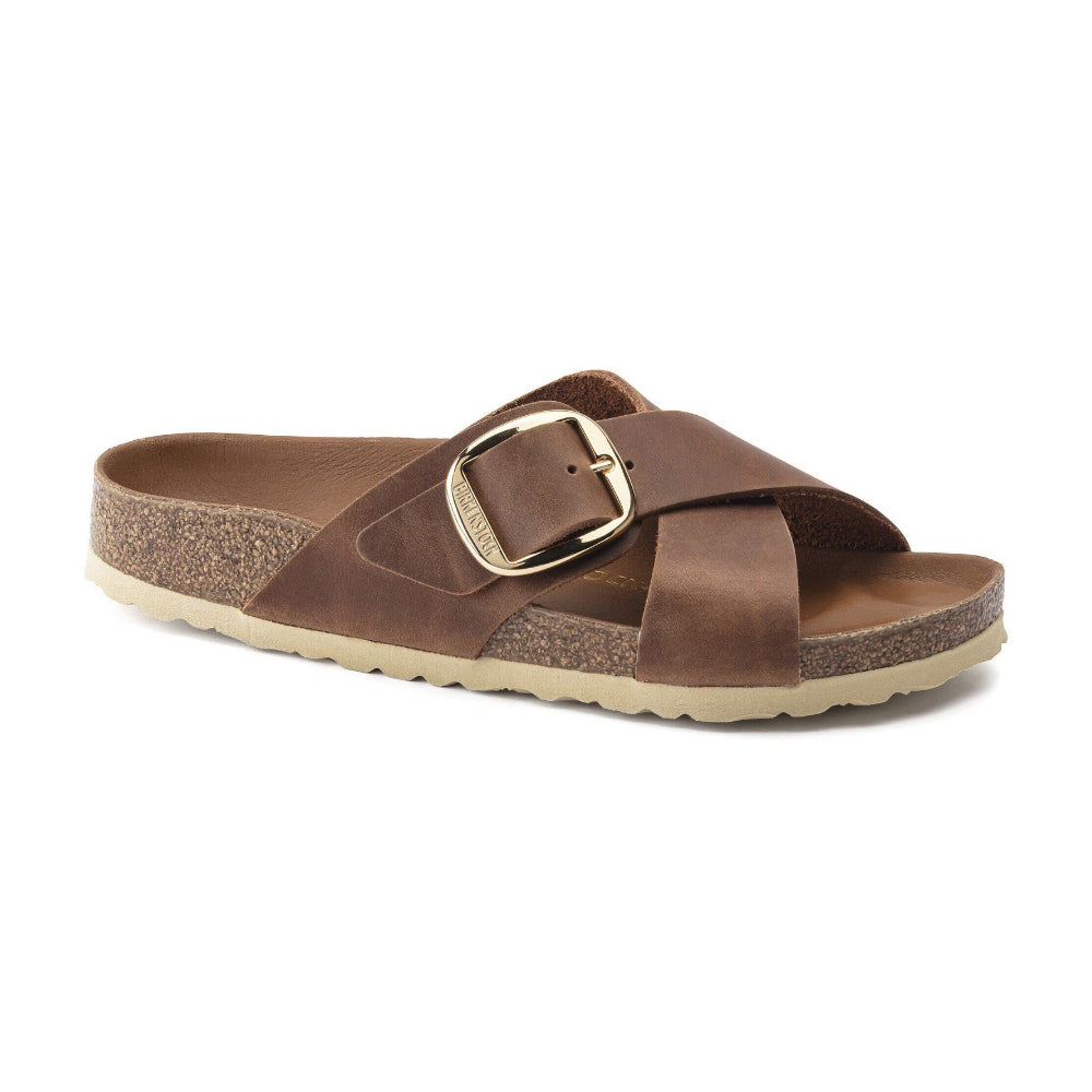 Ciabatte Siena big buckle Birkenstock cognac - 1020165