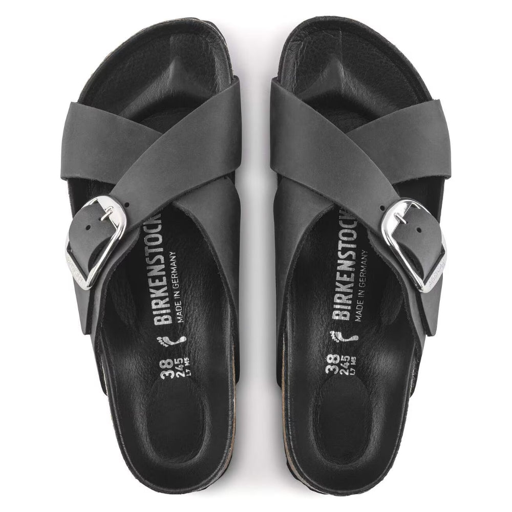 Ciabatte Siena Birkenstock nere in nabuk - 1020156 BLACK