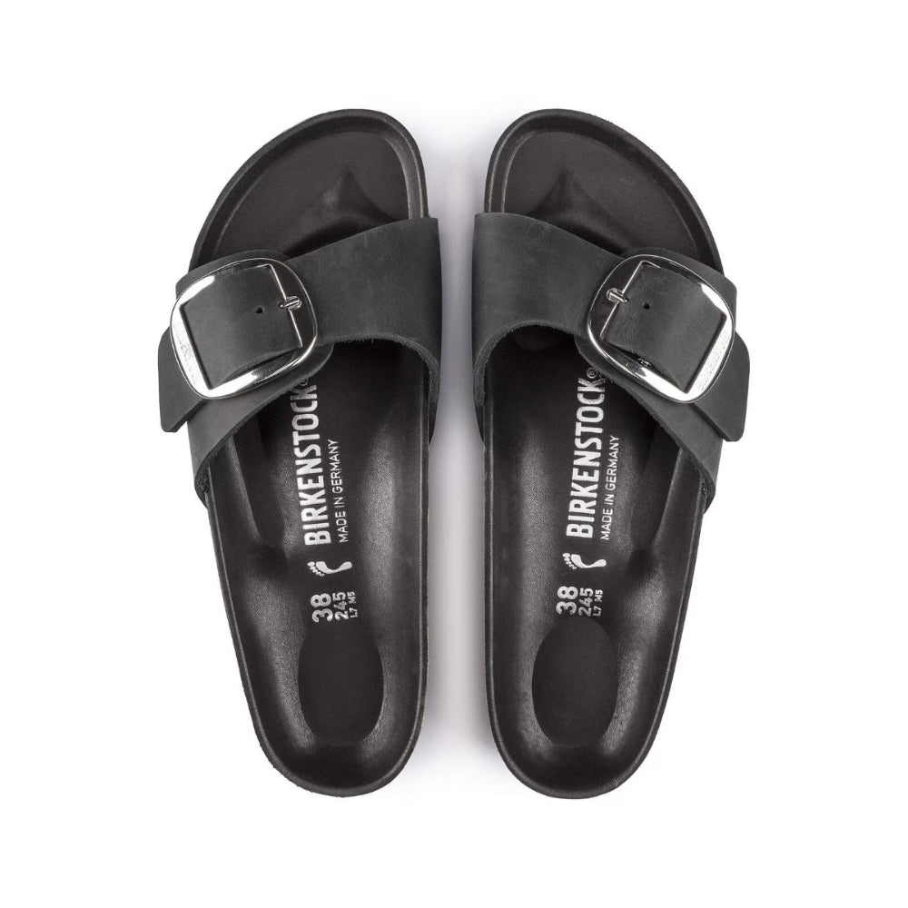 Ciabatte Madrid big buckle Birkenstock nera - 1006523
