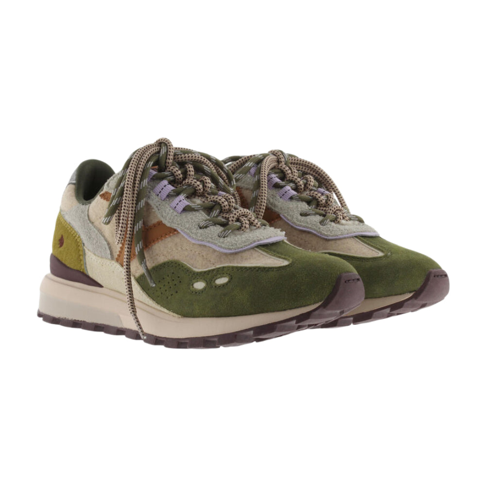 Sneakers Donna Casual in Pelle verdi Victoria 1126241 - KAKI