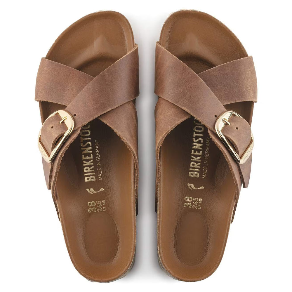 Ciabatte Siena Birkenstock nere in nabuk - 1020165 COGNAC