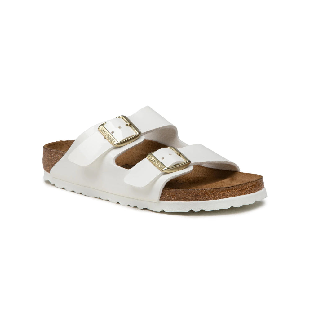 Ciabatte Arizona Birkenstock bianco lucido - 1005294 PATENT WHITE