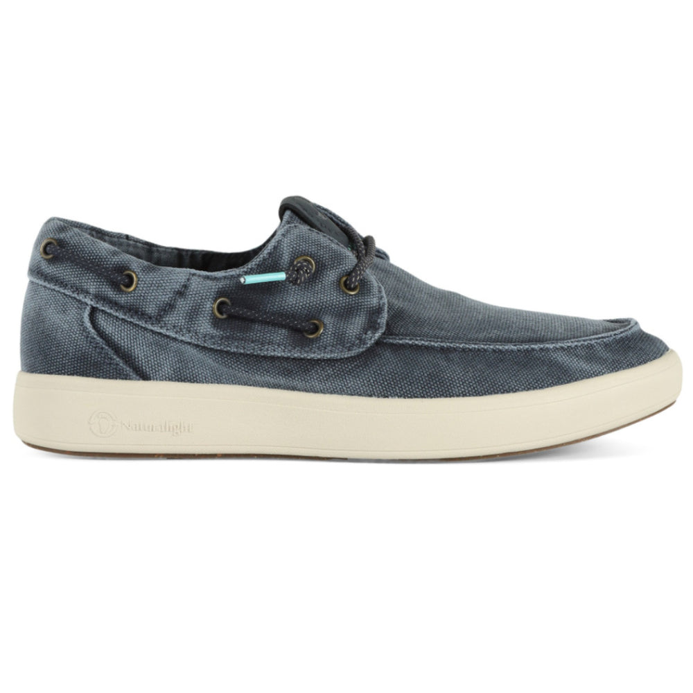 Scarpe da barca in cotone blu comode e leggere - 8413E MARINO