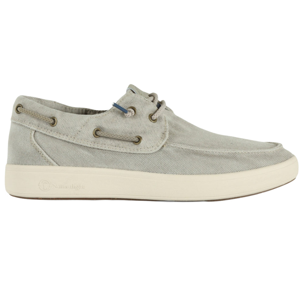 Scarpe da barca in cotone grigie comode e leggere - 8413E GRIS CLARO
