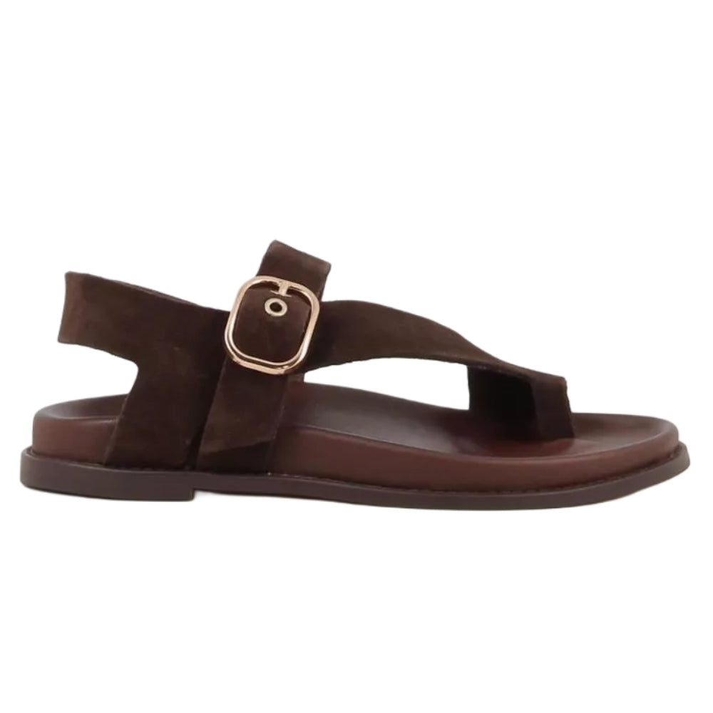 Sandali Inuovo donna marrone scamosciato morbidi e alla moda - D51014 MOGANO