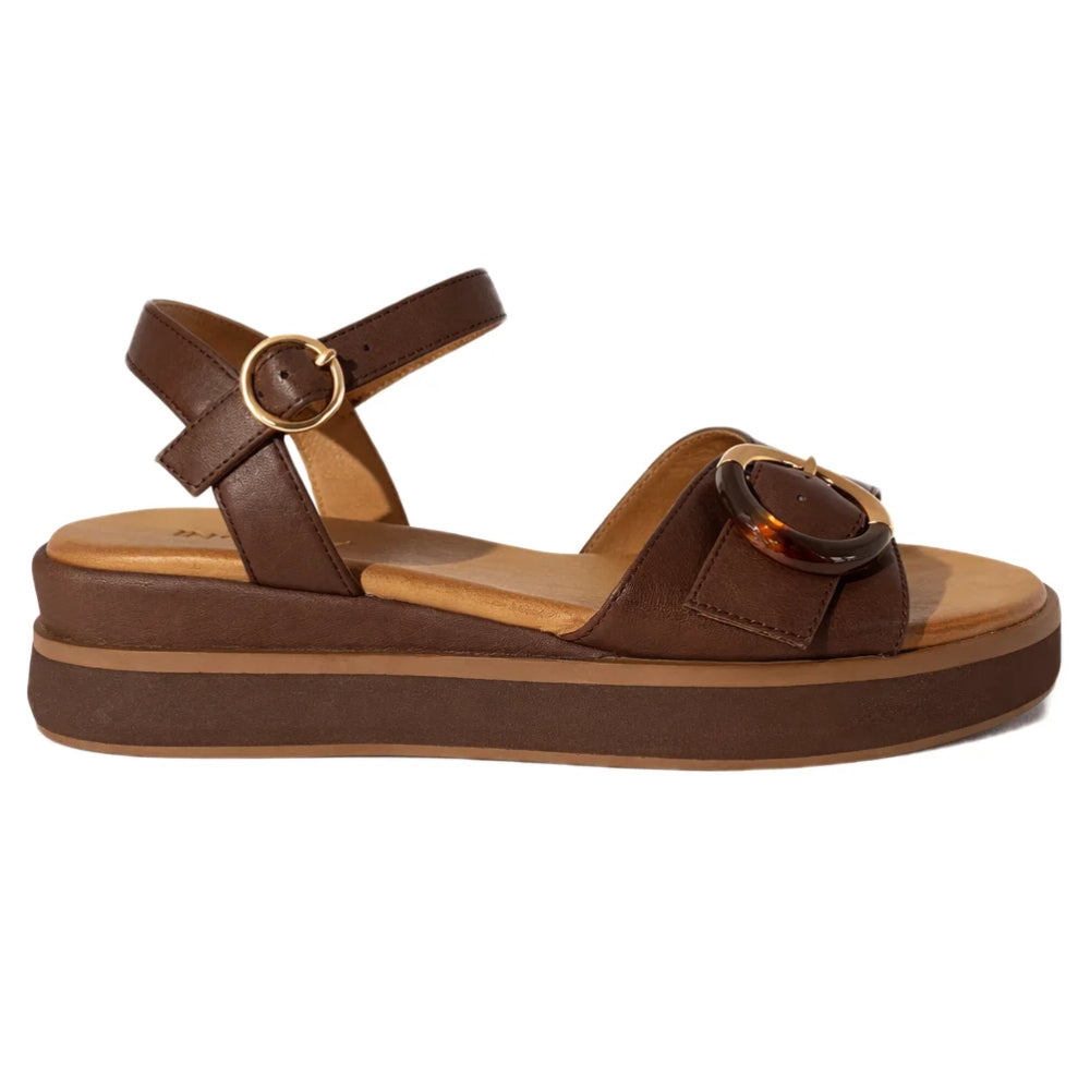 Sandali Inuovo donna marroni in pelle morbidi e alla moda - 113137 PRALINE