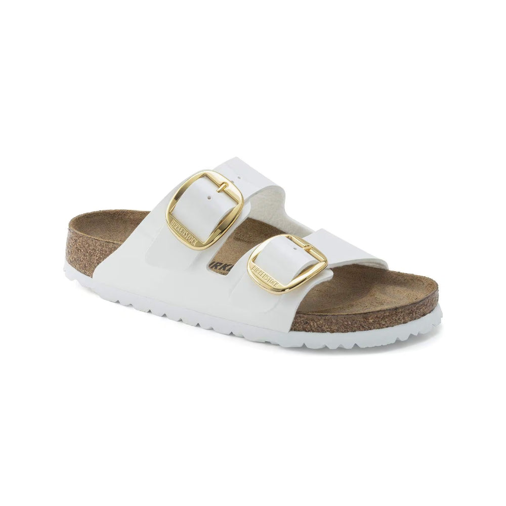 Ciabatte Arizona big buckle Birkenstock bianca lucida - 1019818