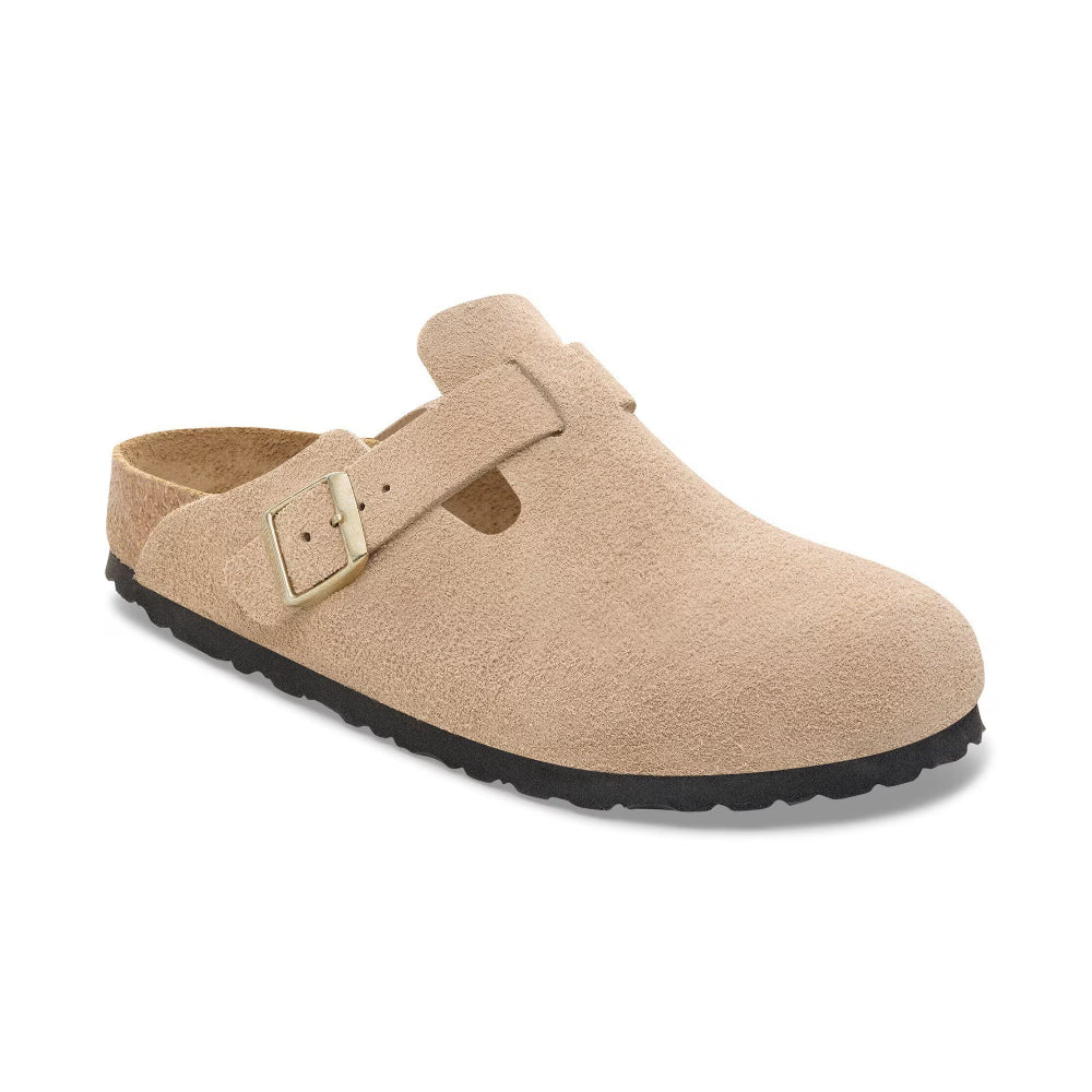 Boston Birkenstock in pelle scamosciata beige - SANDCASTLE 1030883