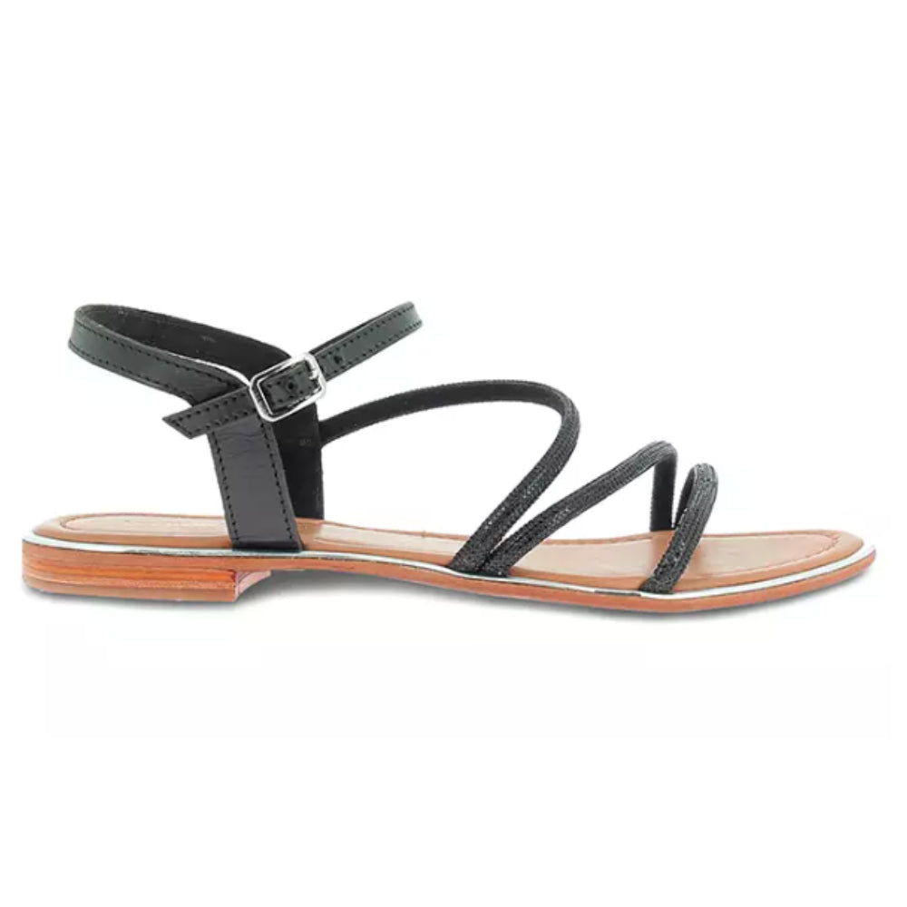 Sandali Les Tropeziennes nero casual chic per cerimonia - HOCTAVY ARGENT FONCE