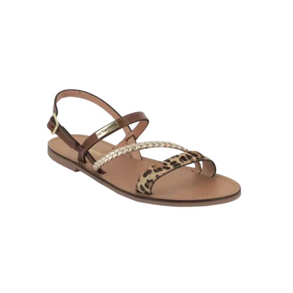 Sandali Les Tropeziennes marroni leopardati casual chic - BATRESSE LEOPARD MULTI