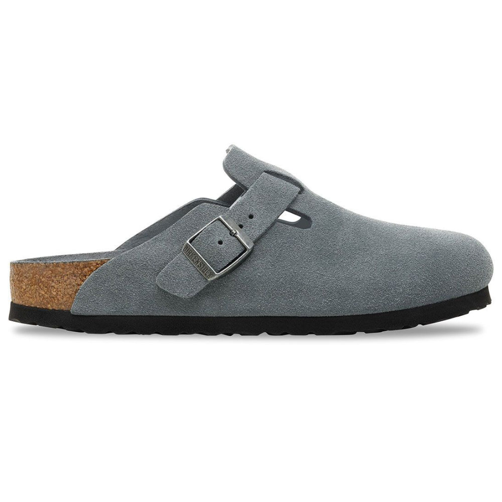 Boston Birkenstock in pelle scamosciata grigio scuro - BASALT GRAY 1030874