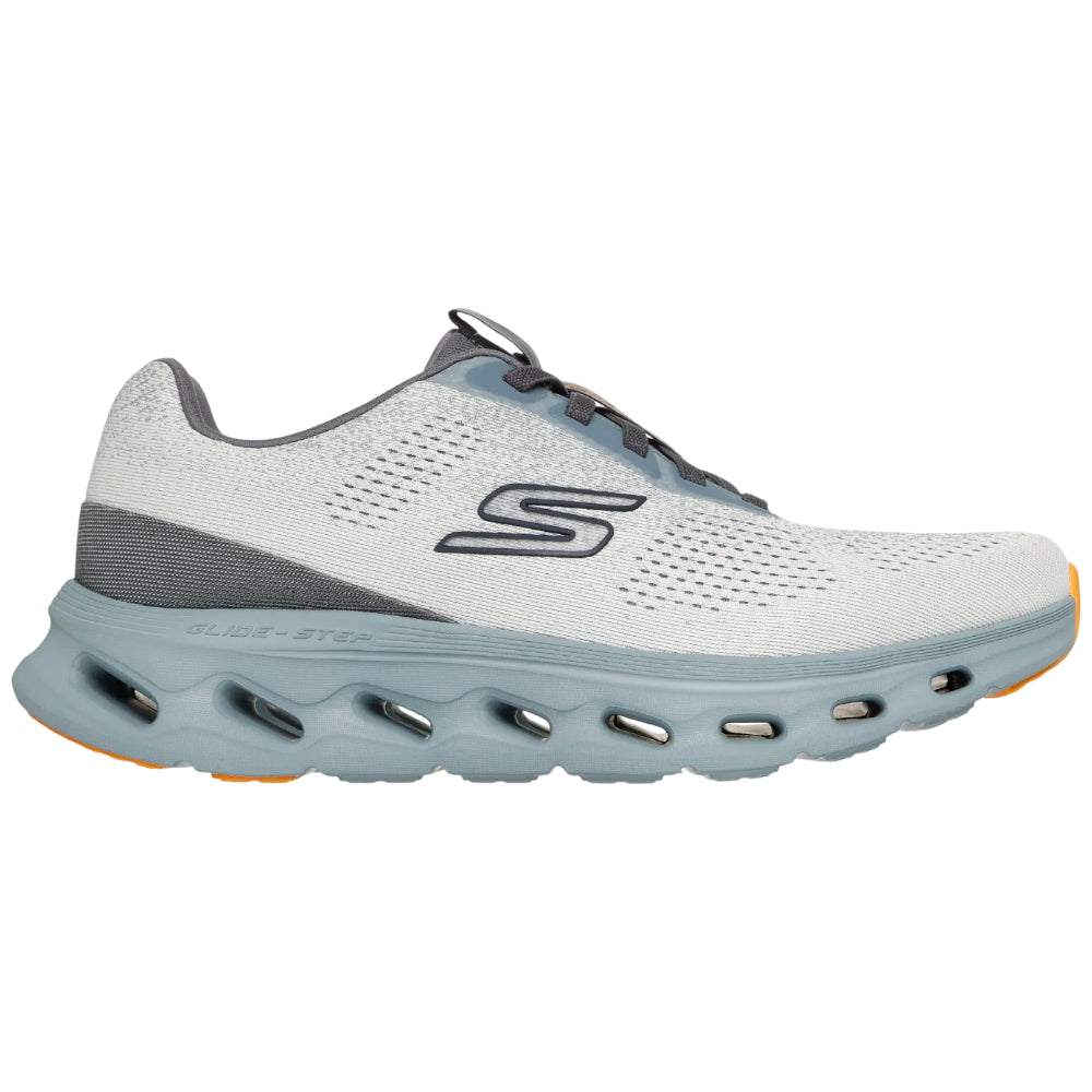 Sneakers uomo Skechers grigia e azzurra comode e leggere - 217020 CK